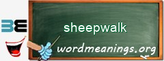 WordMeaning blackboard for sheepwalk